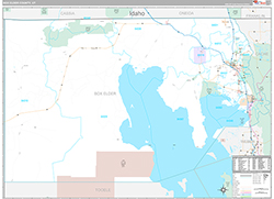 Box Elder County Wall Map Premium Style 2026